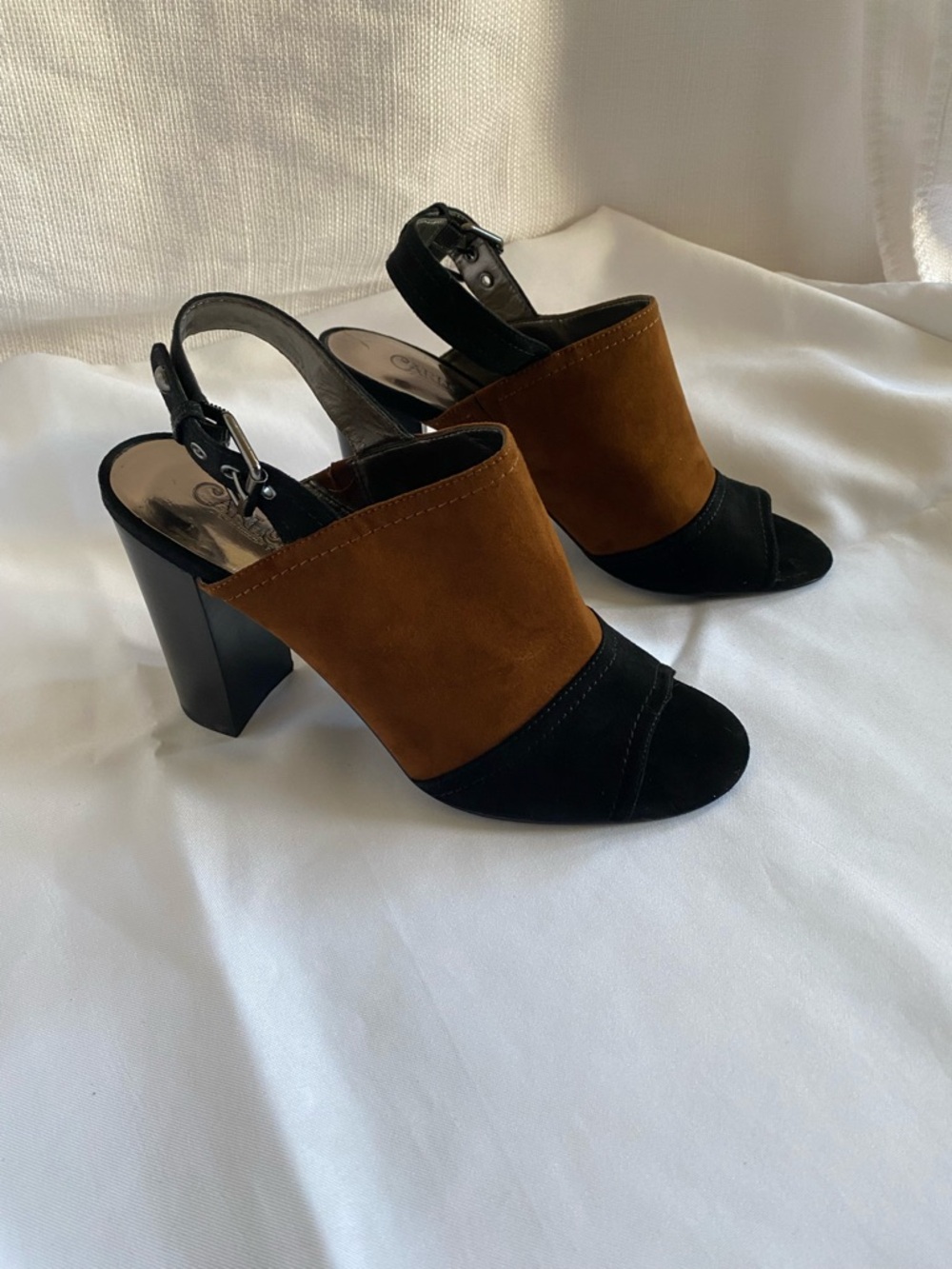 Carlos By Carlos Santana - Women's Shoes Sandals Brown / Black Suede Size 8 NEW